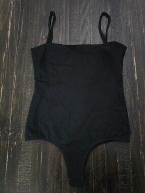 Free People Square Neck Black Bodysuit Size Small